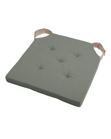 Coussin de chaise attaches scratchs kaki 38x38