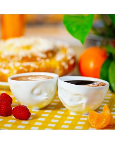 Set de 2 mini bols bisou et malicieux en porcelaine 100ml