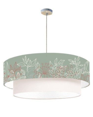 Suspension double Bouquet vert olive Ø 65 x H 30