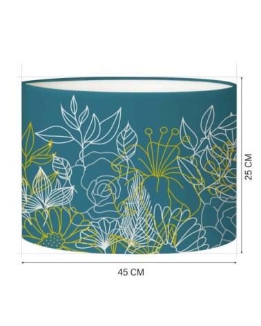 Abat-jour Lampadaire Bouquet Bleu canard Ø 45 x H 25