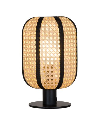 Lampe de table en canage naturel