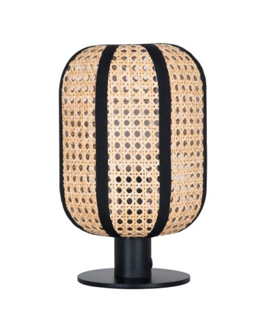 Lampe de table en canage naturel