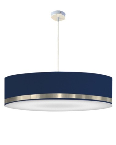 Suspension Jonc Bleu et aluminium Ø 65 x H 25