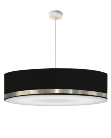 Suspension Jonc Noir et Aluminium Ø 65 x H 25