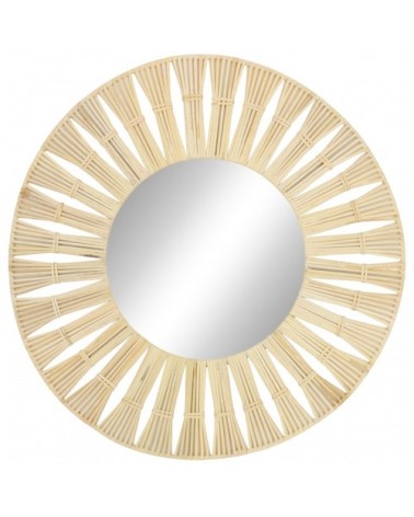 Miroir rond cadre rotin D50