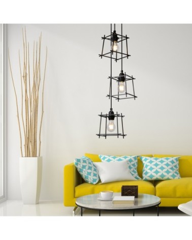 Suspension en métal noir