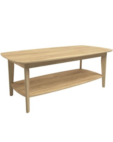 Table basse rectangulaire en bois clair