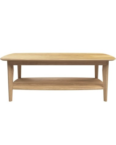 Table basse rectangulaire en bois clair