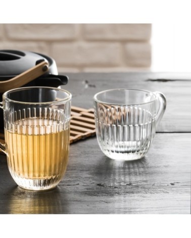 Tasse  en verre transparent - lot de 6