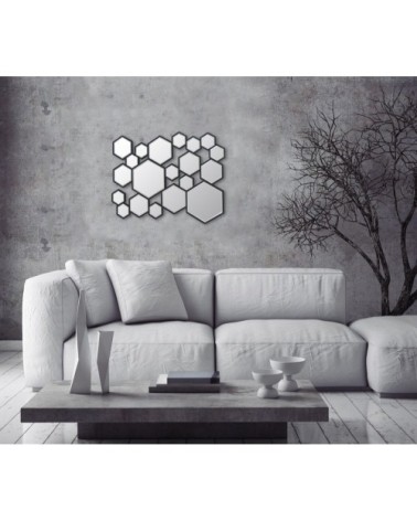 Miroir multi hexagones 60x80cm