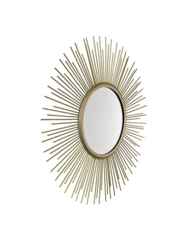 Miroir soleil pic doré en métal or