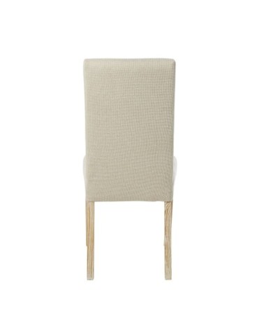 Housse de chaise en chenille écru, compatible chaise MARGAUX