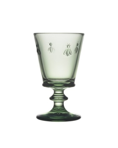 Verre à pied mécanique  en verre vert provence - lot de 6