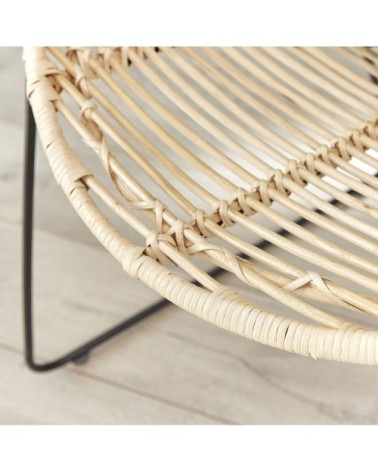 Fauteuil en rotin et métal (lot de 2)