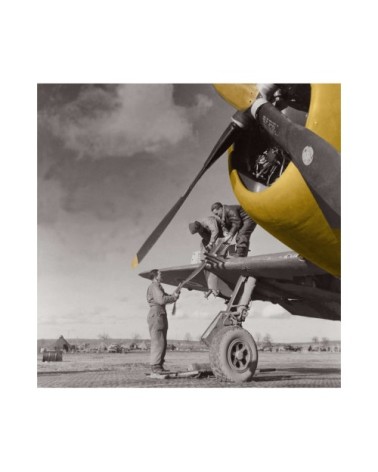 Photo ancienne couleur avion n°12 alu 60x60cm