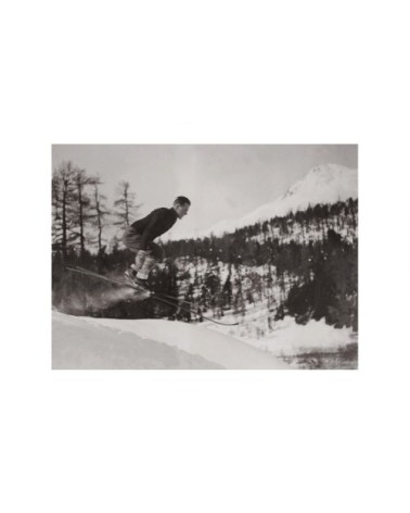 Photo ancienne noir et blanc montagne n°78 cadre noir 40x60cm