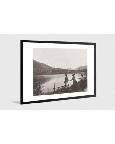 Photo ancienne noir et blanc campagne n°12 alu 30x45cm