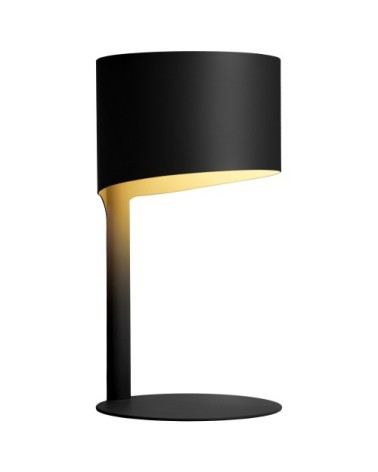 Lampe de table en métal noir