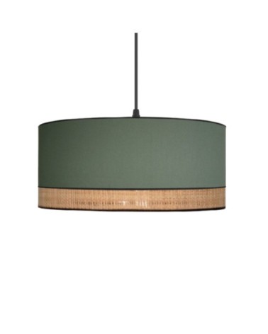 Suspension déco en coton et bandeau raphia   Ø 45cm