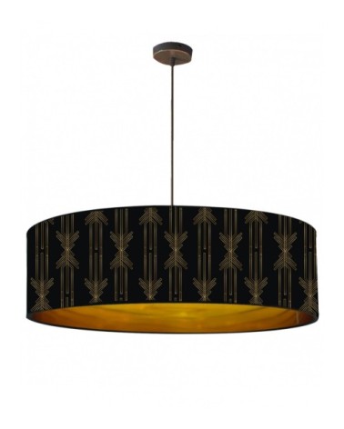 Suspension doré imprimé noir et or Lazarre Ø 65 x H 28