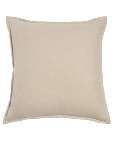 Coussin en lin lavé beige 45x45, OEKO-TEX®