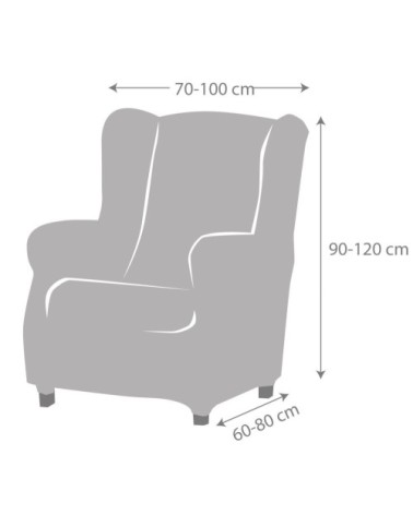 Housse de fauteuil oreiller taupe 70 - 100 cm