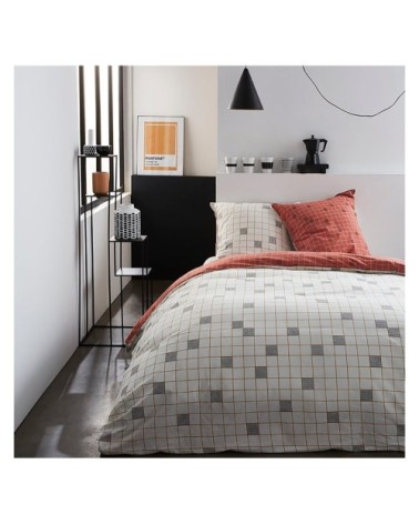 Parure de lit coton 2 personnes imprimé graphique SUNSHINE