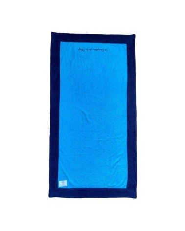 Serviette de bain éponge turquoise 90 x 170