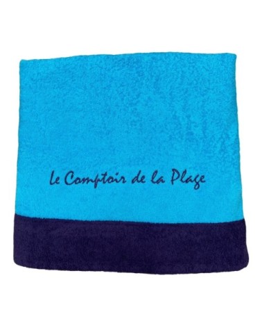 Serviette de bain éponge turquoise 90 x 170