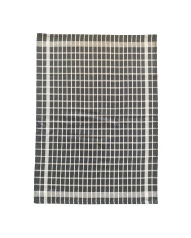 Deux  duos torchons assortis bicolores  carreaux  gris