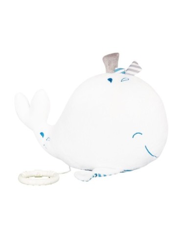 Peluche mini musical en Velours Blanc