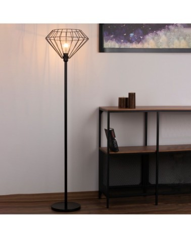 Lampe de table en métal noir