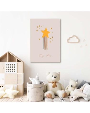 Tableau enfant enchanted star rose 80x120