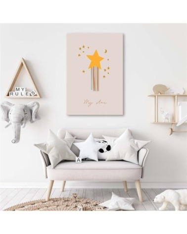 Tableau enfant enchanted star rose 80x120