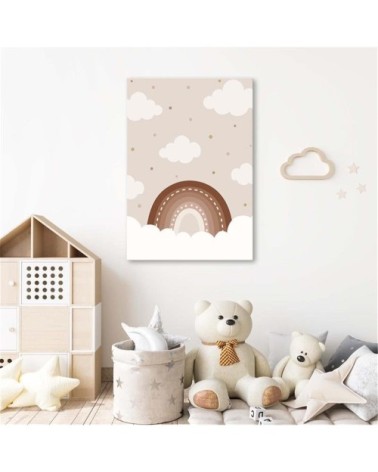 Tableau enfant cloud over the rainbow beige 40x60