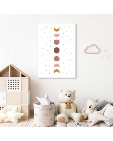 Tableau enfant moon composition multicolore 20x30