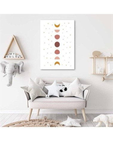 Tableau enfant moon composition multicolore 20x30