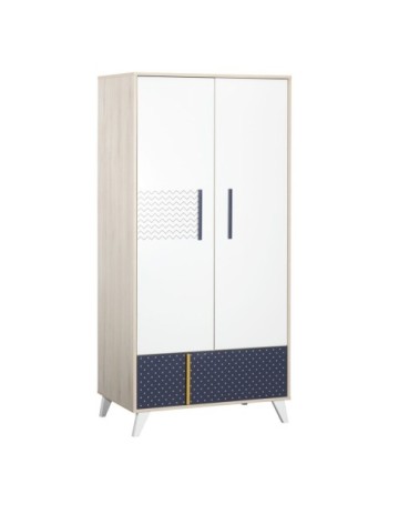 Armoire 2 portes 178x86x57cm Blanc