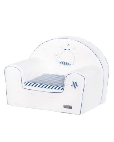 Fauteuil club 42x41cm en Coton Blanc