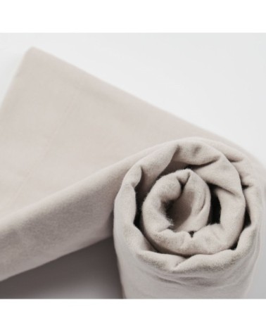 Drap housse flanelle en Molleton Gris 120x200 cm