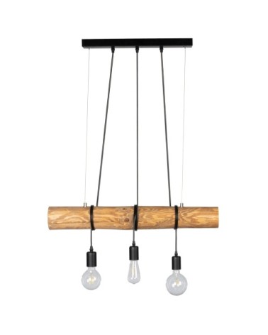Suspension en bois 3 ampoules