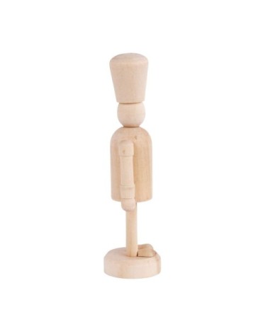 Personnage casse-noisette en bois à peindre H13cm