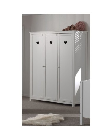 Armoire 3 portes blanc