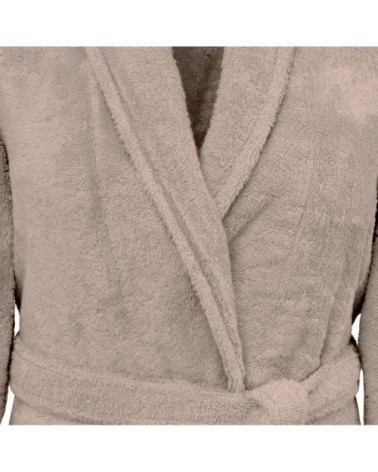 Peignoir col chale coton/modal Sable L