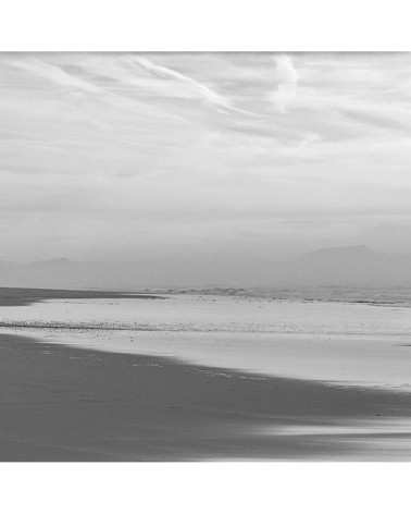 Tableau balade sur la plage à Hossegor toile imprimée 50x30cm