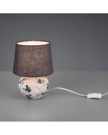 Lampe de table en ceramic gris