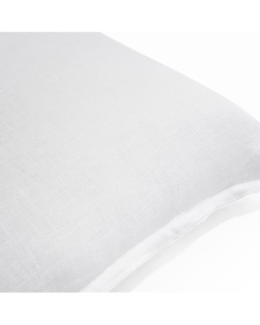 Coussin en lin lavé blanc 60x60, OEKO-TEX®