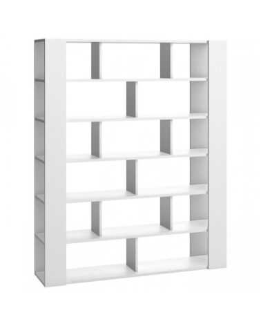 Bibliothèque multi-rangements H206 cm - Blanc