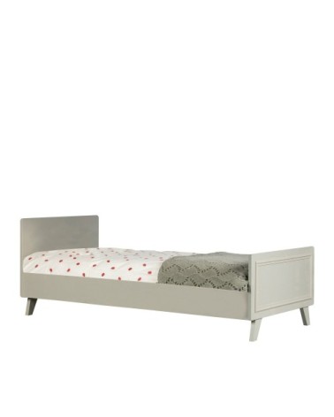 Cadre de lit pour enfant 90x200 en pin massif vert de gris