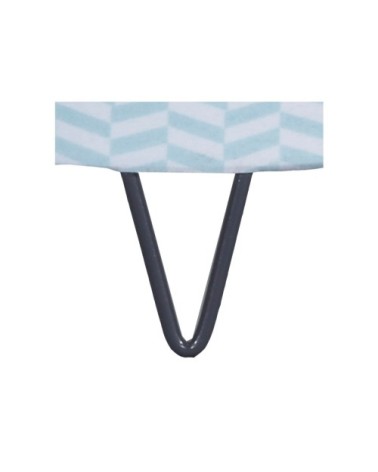 Lampe à Poser Pieds Métal en Coton Bleu